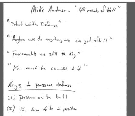 Mike Anderson talks about “40 Minutes of Hell” Press at the Nike Basketball Coaching Clinic