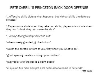 Pete Carril Princeton Backdoor Offense
