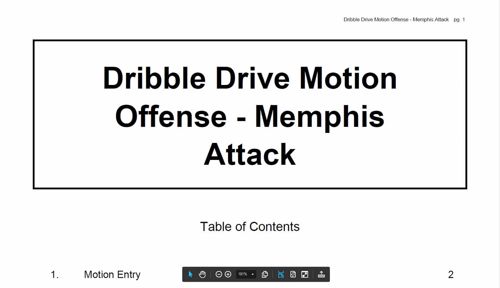 Dribble Drive Motion 