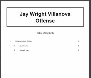 Jay Wright Villanova Offense