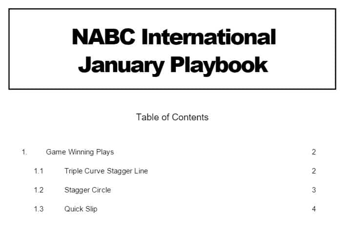 NABC International January Playbook