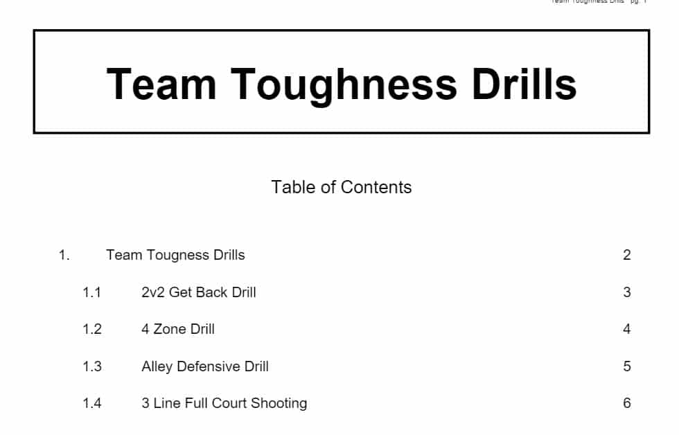 team toughness drills