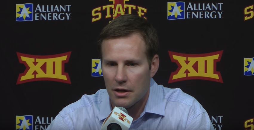 Fred Hoiberg Iowa State Horns Actions